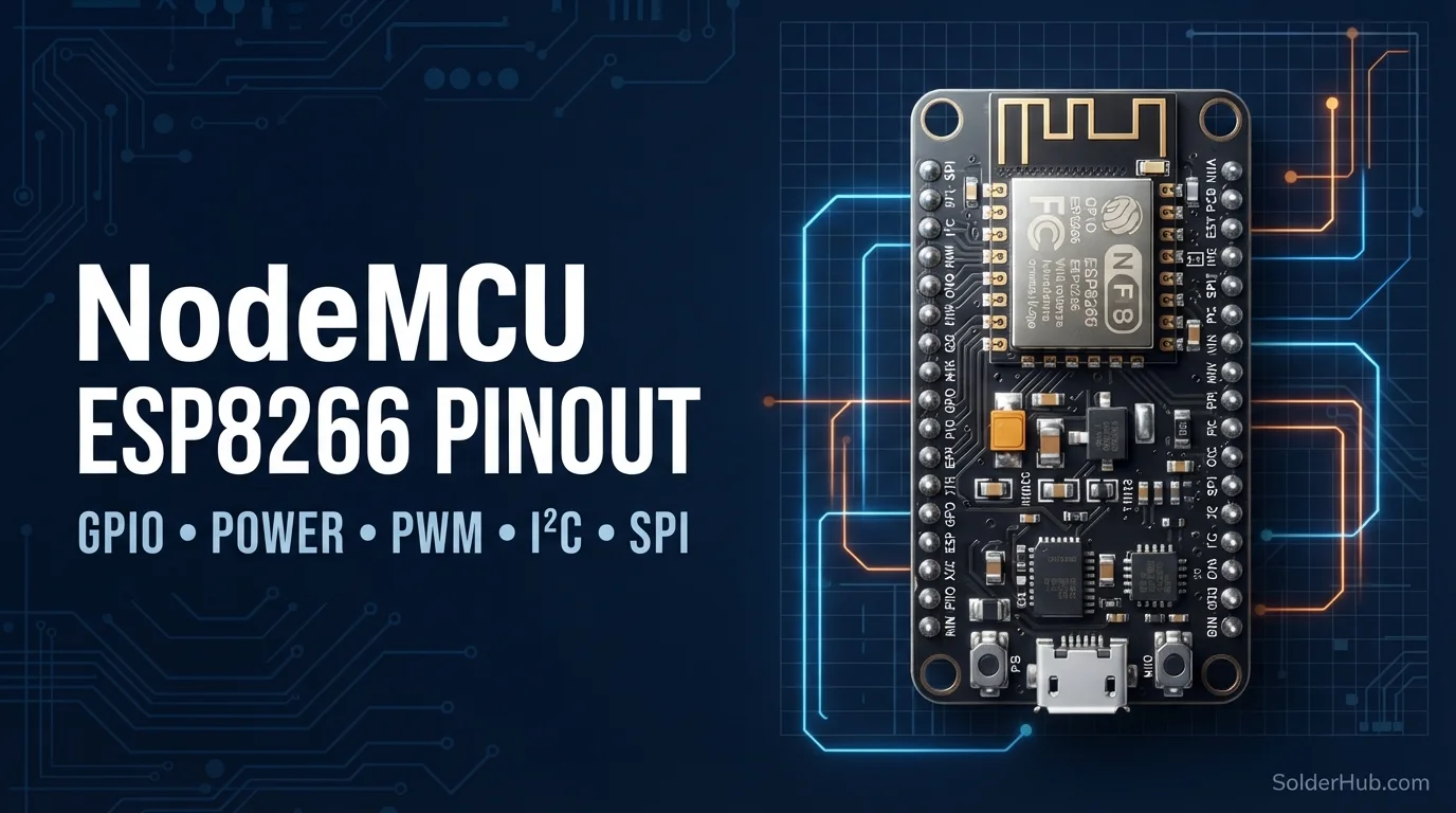 NodeMCU ESP8266 complete Pinout Guide: GPIO Numbers, D-Pins & Boot Pins Explained
