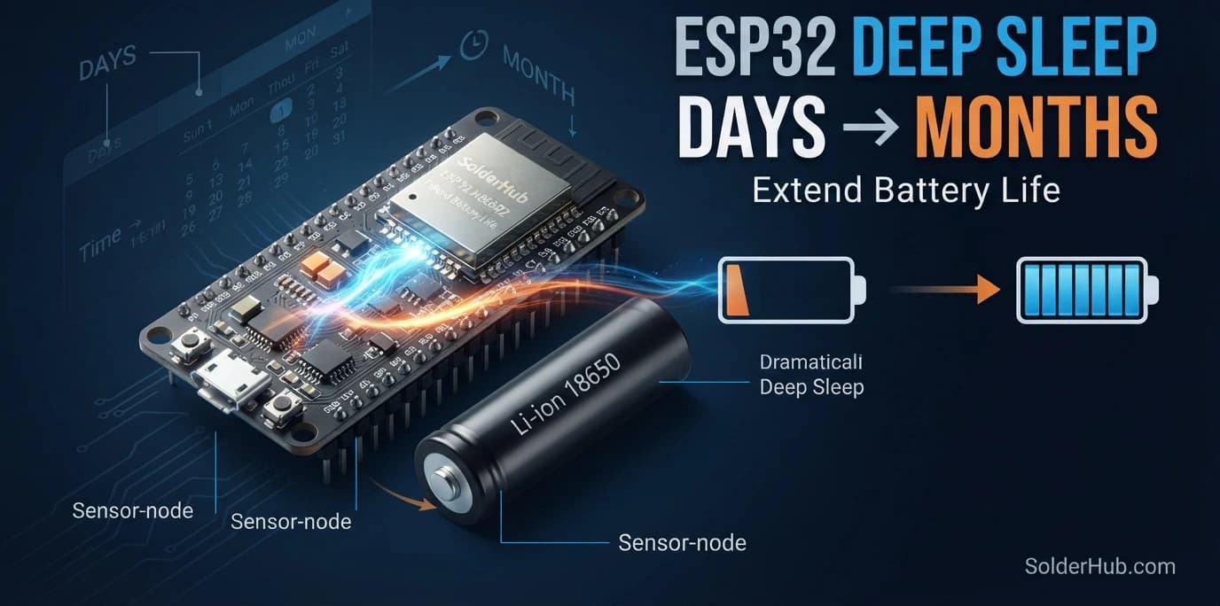 ESP32 Deep Sleep Guide: Extend Battery Life from Days to Months