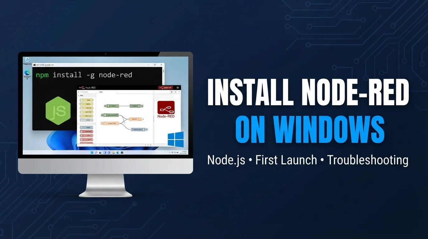 How to Install Node-RED on Windows: Node.js, First Launch & Troubleshooting