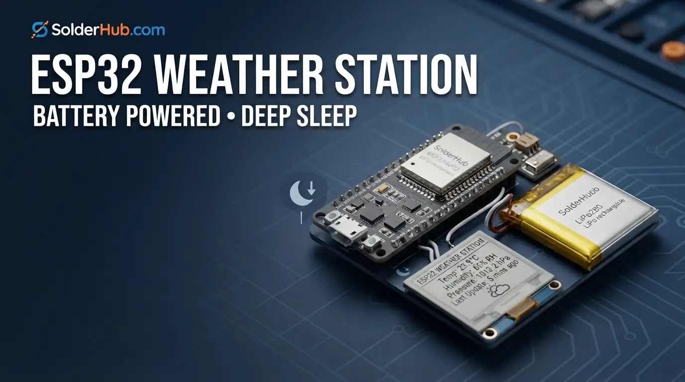 Battery-Powered ESP32 Weather Display with Deep Sleep